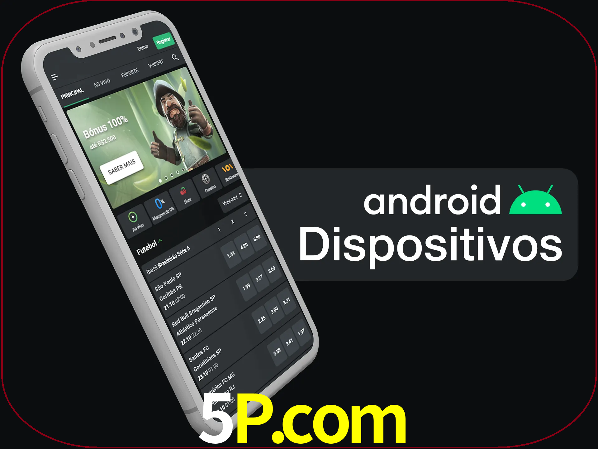 O aplicativo suporta a maioria de todos os dispositivos Android.