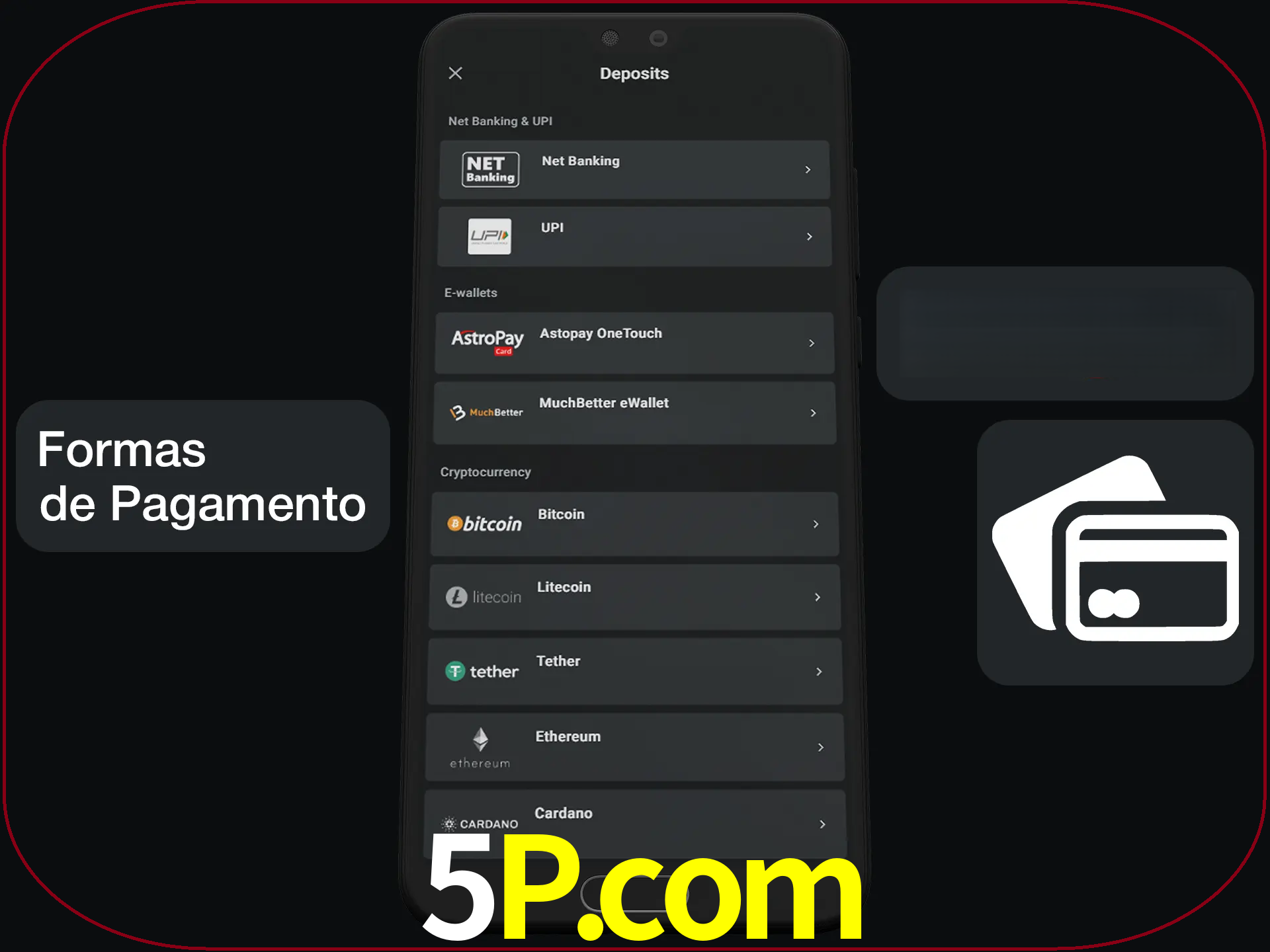Escolha a forma de pagamento de sua preferência.