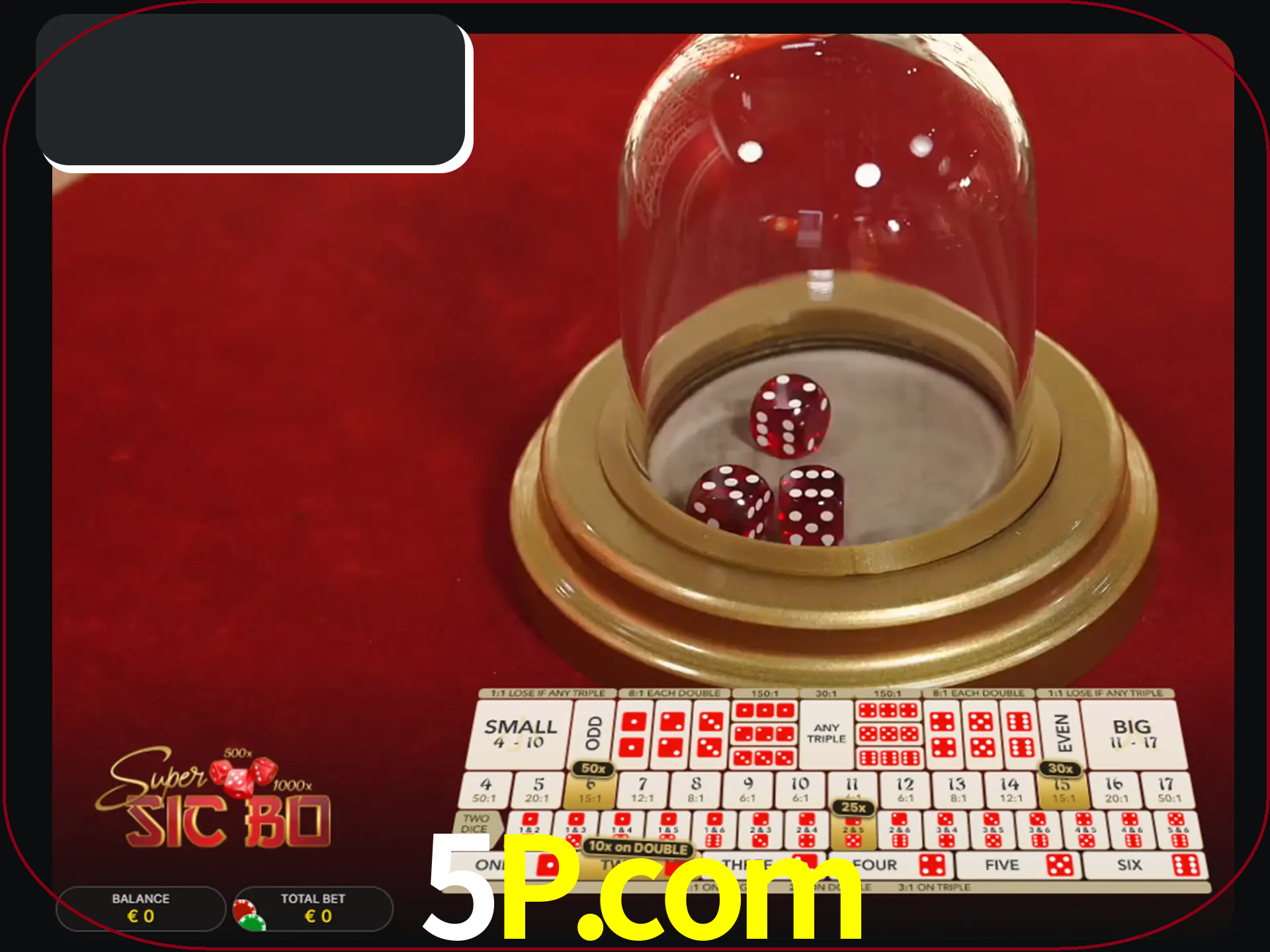 Deixe os dados ao seu lado nos jogos da Sic Bo.
