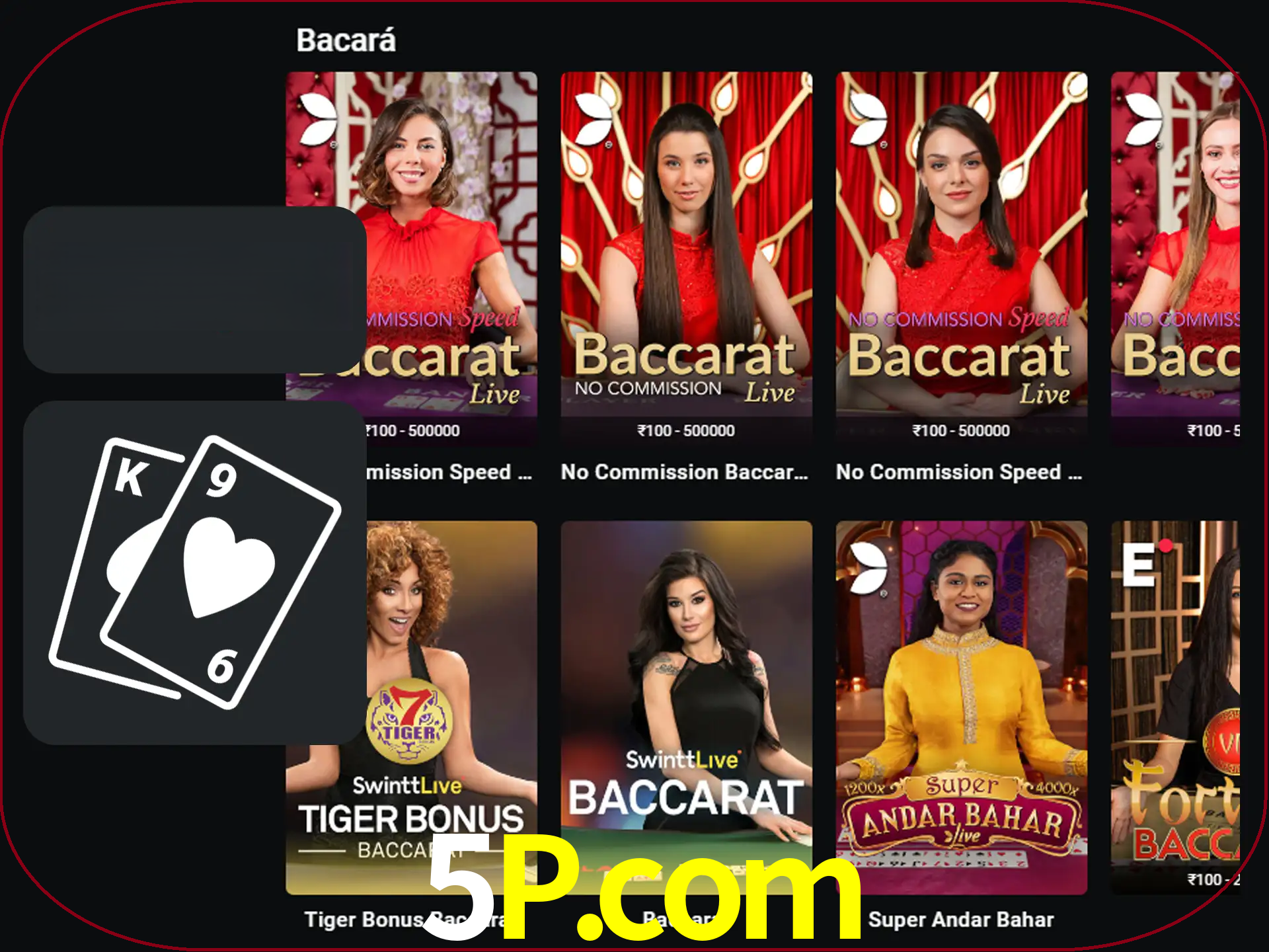 Ganhe muito dinheiro jogando jogos de bacará.