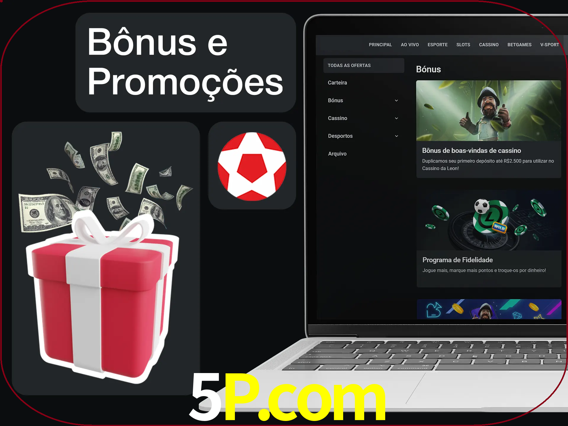 Verifique se há novos bônus e promoções.